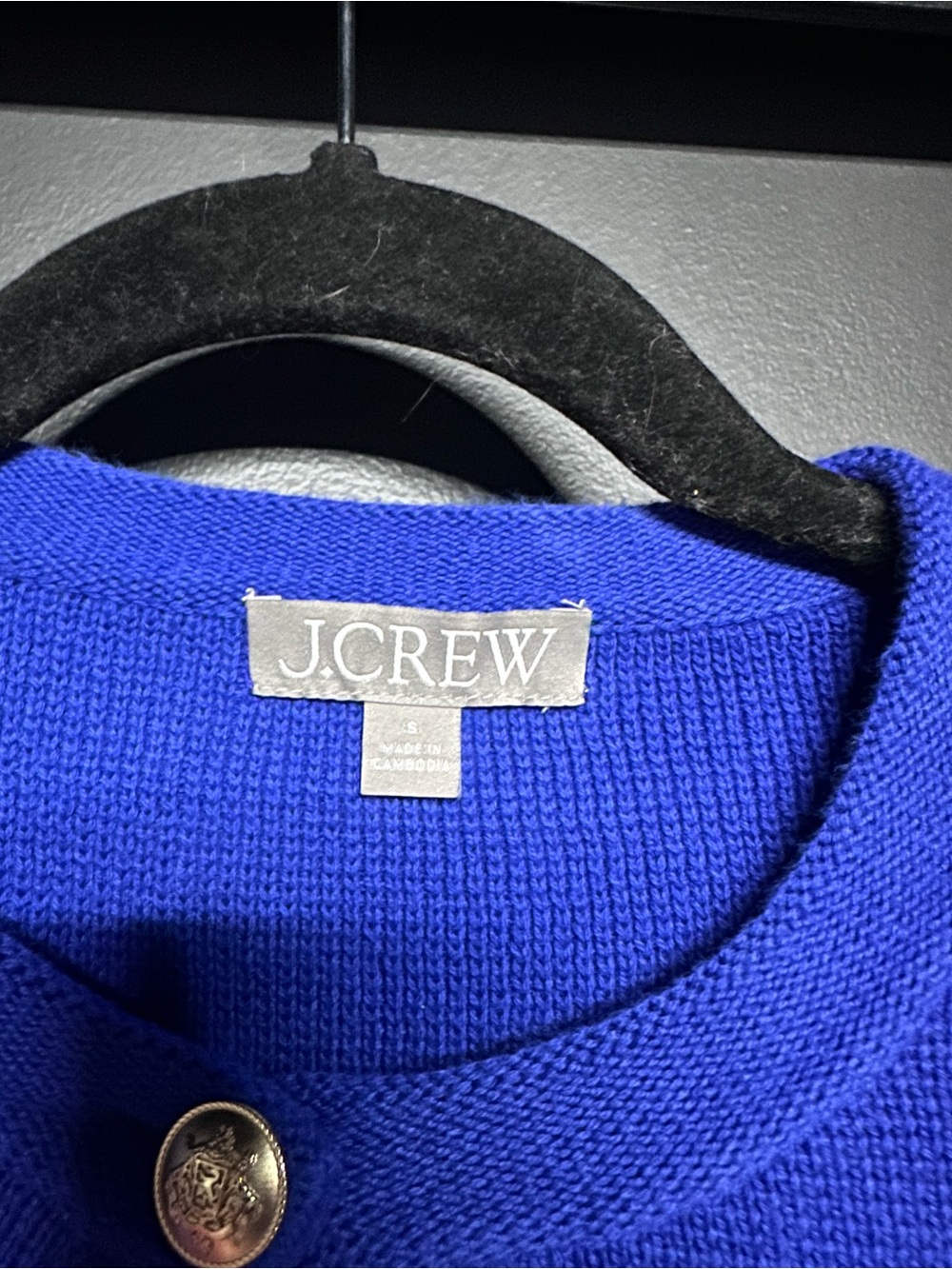 J. Crew Emilie sweater lady jacket royal blue S - Picture 4 of 6